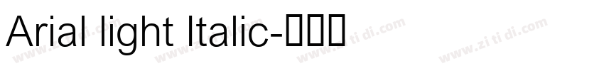 Arial light Italic字体转换